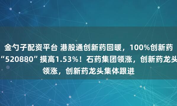 金勺子配资平台 港股通创新药回暖，100%创新药研发标的“520880”摸高1.53%！石药集团领涨，创新药龙头集体跟进
