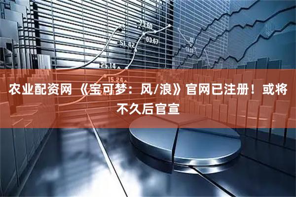 农业配资网 《宝可梦：风/浪》官网已注册！或将不久后官宣